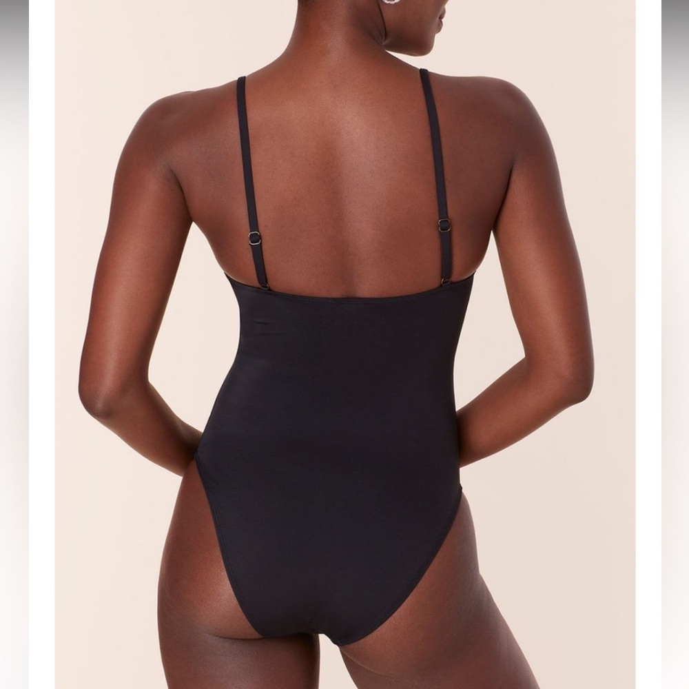 Andie Full Coverage Amalfi Black Scoop Neck One apiece Swimsuit M - Picture 2 of 10